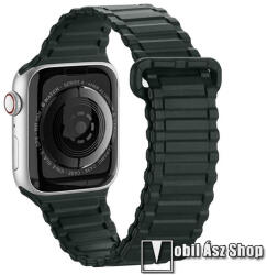 DUX DUCIS okosóra szíj - SÖTÉTZÖLD - szilikon, mágneses - Apple Watch Series 1/2/3 38mm / 4/5/6/SE 40mm / 7/8 41mm