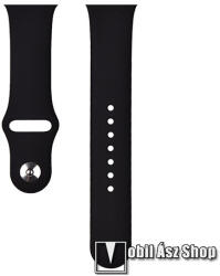 DEVIA DELUXE SPORT okosóra sport szíj - FEKETE - szilikon - Apple Watch Series 1/2/3 38mm / 4/5/6/SE 40mm / 7/8 41mm - ST324871 (ST324871)