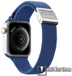 DUX DUCIS okosóra szíj - KÉK - fonott szövet, állítható - Apple Watch Series 1/2/3 42mm / 4/5/6/SE 44mm / 7/8 45mm / Ultra 49mm