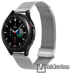 DUX DUCIS okosóra milánói szíj - EZÜST - fém ötvözet, mágneses, 22 mm széles - HUAWEI Watch GT 3 46mm / GT 3 Pro 46mm / Watch 3 46mm / Watch 3 Pro 48mm / SAMSUNG Watch3 45mm / Xiaomi Watch S2 / Amazfit GTR 4 46