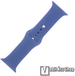 Okosóra sport szíj - SÖTÉTKÉK - szilikon, S/M méret - Apple Watch Series 1/2/3 42mm / 4/5/6/SE 44mm / 7/8 45mm / Ultra 49mm