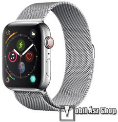 DEVIA ELEGANT okosóra milánói szíj - EZÜST - fém ötvözet, mágneses - APPLE Watch Series 1/2/3 38mm / 4/5/6/SE 40mm / 7/8/9 41mm - 1-5325045 (1-5325045)