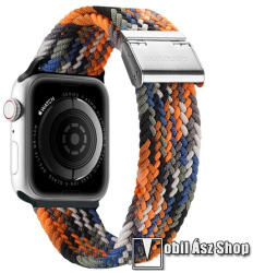 DUX DUCIS okosóra szíj - NARANCS / SZÍNES - fonott szövet, állítható - Apple Watch Series 1/2/3 42mm / 4/5/6/SE 44mm / 7/8 45mm / 10 46mm / Ultra / Ultra 2 49mm