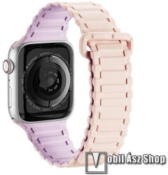 DUX DUCIS okosóra szíj - RÓZSASZÍN - szilikon, mágneses - Apple Watch Series 1/2/3 38mm / 4/5/6/SE 40mm / 7/8 41mm / 10 42mm
