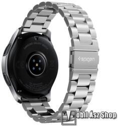 Spigen MODERN FIT okosóra szíj - EZÜST - 22mm széles, rozsdamentes acél - HUAWEI Watch GT 3 46mm / GT 3 Pro 46mm / Watch 3 46mm / Watch 3 Pro 48mm / SAMSUNG Watch3 45mm / Xiaomi Watch S2 / Amazfit GTR 4 46mm