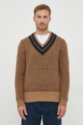 Ralph Lauren gyapjú pulóver meleg, férfi, bézs - bézs L