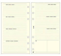 Kalendárium betét, heti tervező bianco, "S", SATURNUS, chamois (CONKS358)