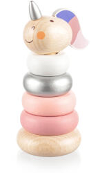 Zopa fa játék gyűrűtorony Unikornis rózsaszín - zoldbaba