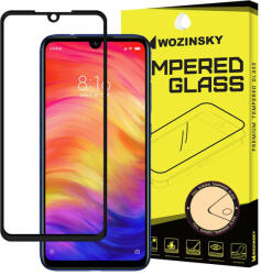 Xiaomi Redmi Note 7 edzett üveg FEKETE TELJES KÉPERNYŐS FULL SCREEN HAJLÍTOTT tempered glass kijelzőfólia kijelzővédő védőfólia karcálló kijelzős