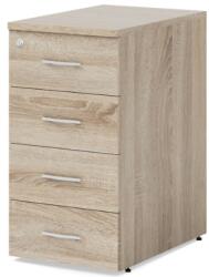 Lenza Impress konténer 40, 6 x 60 cm - 4 fiókos (73 cm-es Impress asztalhoz), sonoma tölgy