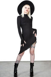 KILLSTAR дамска рокля KILLSTAR - Stone Heart Asymmetric - черно - KSRA009650