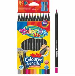 Colorino Kids háromszögű 12db-os fekete fa színes ceruzakészlet 55796PTR (55796PTR)