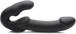 Strap U Evoke Rechargeable Vibrating Silicone Strapless Strap On Black Vibrator