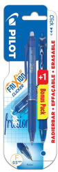  Rollertoll PILOT Frixion Clicker nyomógombos radírozható 0, 25 mm kék + ajándék golyóstoll PILOT Acroball BeGreen kék (BLRT-FR5-L+BAB-15F-L-BT)