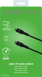 Celly USB-C kábel, PD töltés kompitibilis, fekete