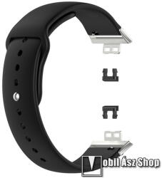 Okosóra szíj - FEKETE - szilikon, állítható méret - HUAWEI Watch Fit / Watch Fit Elegant Edition