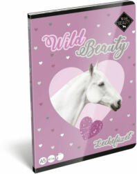 Lizzy Card Wild Beauty Purple tűzött füzet A/5, 40 lap lecke, lovas