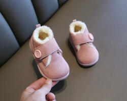 Superbebeshoes Pantofi roz imblaniti - Watercress