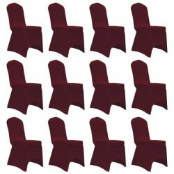 vidaXL 12 db burgundi vörös sztreccs székszoknya (279093) - balena