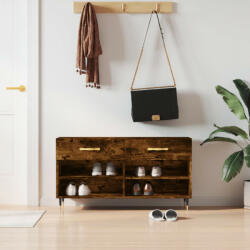 vidaXL füstös tölgy színű szerelt fa cipőpolc 102x35x55 cm (829721)