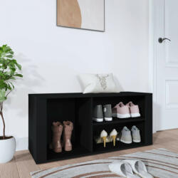 vidaXL fekete szerelt fa cipősszekrény 100x35x45 cm (816921)