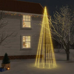 vidaXL karácsonyfa cövekkel 732 meleg fehér LED-del 500 cm (343558)