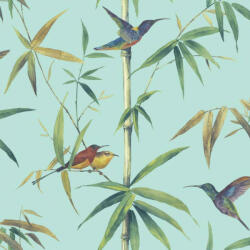 Noordwand türkiz kolibri és bambusz tapéta (431355)