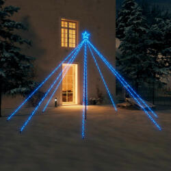 vidaXL bel- és kültéri kék karácsonyi favilágítás 576 LED-del 3, 6 m (328742)