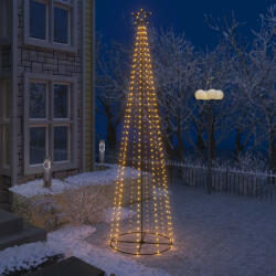 vidaXL kúp alakú karácsonyfa 400 meleg fehér LED-del 100 x 360 cm (51290)