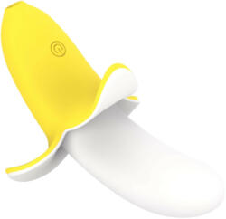 Lonely Akkus, vízálló, banán vibrátor (sárga-fehér)