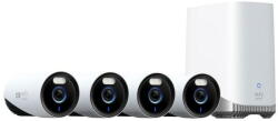 eufy Camera de supraveghere Kit supraveghere video wired eufyCam E330 (Professional), Rezolutie 4K, AI, Supraveghere 24/7, HomeBase 3 + 4 camere video, Alb (E8600323) - pcone