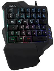 LogiLink Keyboard, wired, one hand gaming (ID0181)