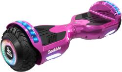 GeekMe Hoverboard GeekMe, 6, 5" LED, Bluetooth, önkiegyensúlyozó, intelligens, sebesség 12-14km/h, rózsaszín (FBE-GEEKME-Z5-pink)