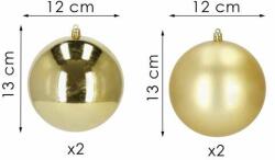  Ca1182 Globuri pentru pom de Crăciun 12 cm 4 buc (CA1182)