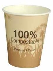 Pahar de hârtie compostabil 2, 4 dl - Culori mixte (50 buc) (100000574804EU)