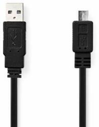 Nedis Cablu USB | USB 2.0 | USB-A Plug | USB Micro-B Plug | 480 Mbps | Placat cu nichel | 1.00 m | plat | PVC | negru | sac de plastic (CCGP60505BK10)