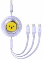 Baseus Cablu încărcător 3w1 Baseus USB-USB-C, USB-M, Lightning 3, 5 A, 1, 1 m, violet (P10362900511-00) (P10362900511-00)