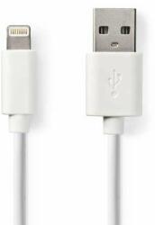 Nedis Cablu USB | USB 2.0 | Apple Lightning, 8 Pin | USB-A Plug | 480 Mbps | 12 W | Nichelată | 3.00 m | Rotund | PVC | Alb | Pungă de plastic (CCGP39300WT30)