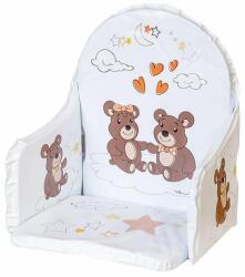 New Baby Tampă moale pentru scaun de masă din lemn New Baby - Urși (41228)
