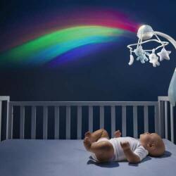 Chicco Curcubeu Rainbow Rainbow muzical rotativ 3in1 jucărie pentru pătuț, proiector, lumină de noapte (CH0110410)