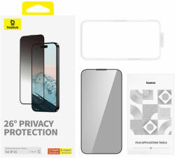 Baseus Adatvédelem edzett üvegalapzatú Diamond iPhone 15 (P60057405203-00) (P60057405203-00)