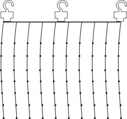 Bestent Perdeaua LED luminoasa, 100 LED-uri, 1 m, alb cald