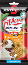FitActive Hypoallergenic Denta-Sticks Immunity Cranberry & Curcuma - Batoane pentru întărirea sistemului imunitar și pentru curățarea dinților pentru câini (S) 140 g