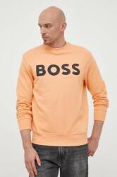 Boss Orange BOSS pamut melegítőfelső BOSS ORANGE narancssárga, férfi, nyomott mintás - narancssárga L