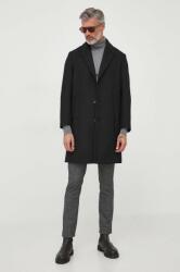 Sisley kabát gyapjú keverékből fekete, átmeneti - fekete 52