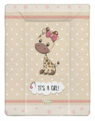  Babastar puha pelenkázó lap 50*70 cm - It's a girl ! zsiráf bézs