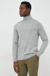 GAP gyapjú pulóver könnyű, férfi, szürke, garbónyakú - szürke XXL
