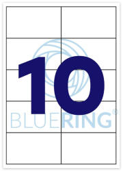  Etikett címke, 105x57mm, 100 lap, 10 címke/lap Bluering®