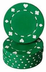 Classic Suited design póker zseton, zöld - 25-pack