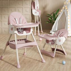 Monkey Mum® Scaun de masă pentru copii - Roz (P01434) Scaun de masa bebelusi